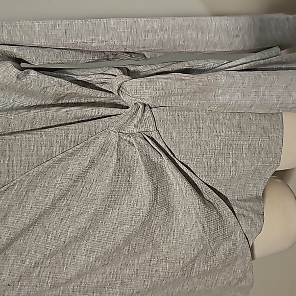 Lane Bryant Ribbed Heather Gray Faux Wrap Knit Top Size 18/20 New Without Tags - Picture 14 of 15